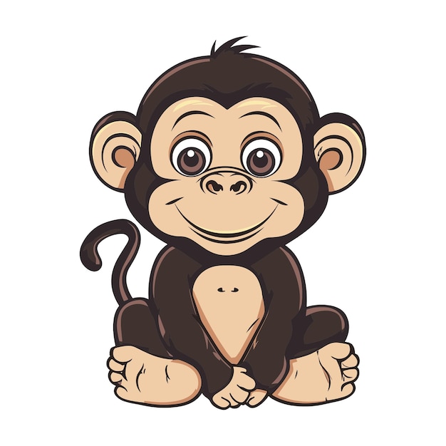 cute chimpanzee cartoon