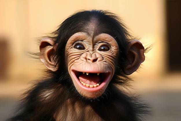 smiling chimpanzee