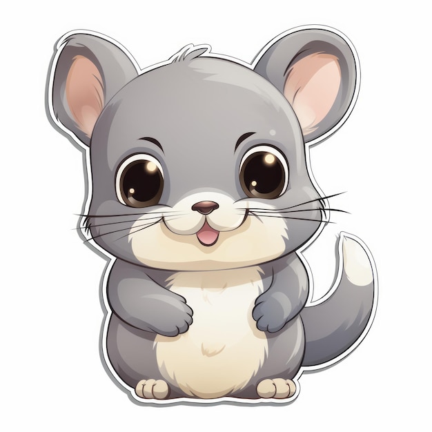 Cute chinchilla sticker