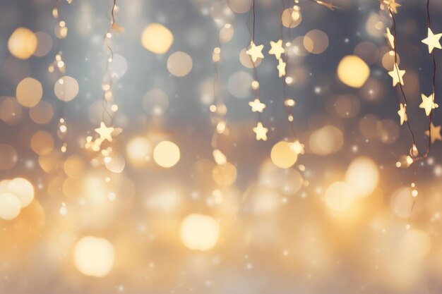 Photo cute christmas background with bokeh