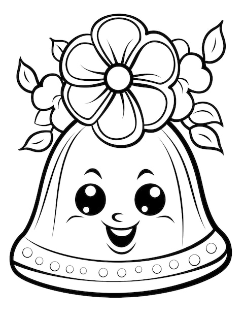 Cute Christmas coloring page for kids