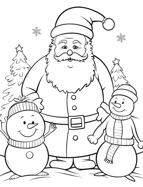 Cute Christmas coloring page for kids