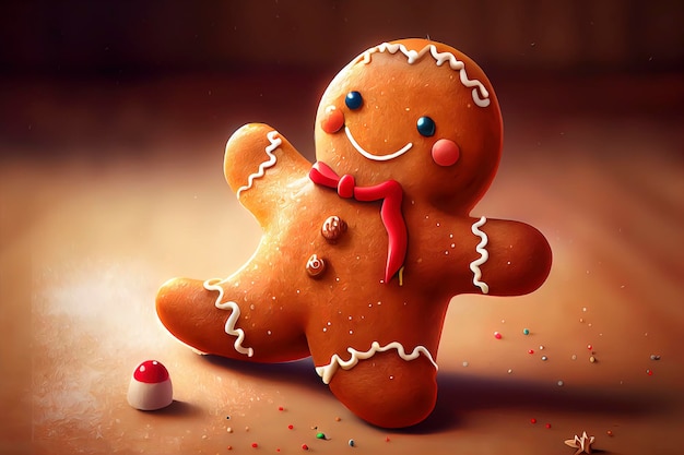 Cute christmas gingerbread cookie