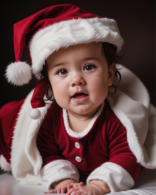 Cute christmas santa baby