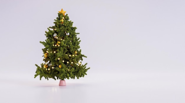 Cute Christmas Tree 3D Render