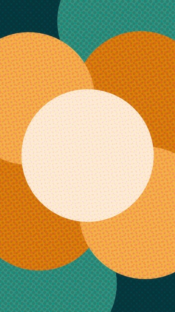 cute circles warm colors art geometric background