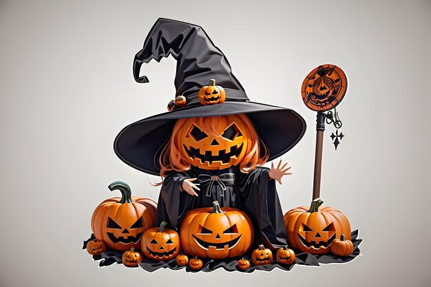 Cute clipart halloween blackghoulish witch pumpkin