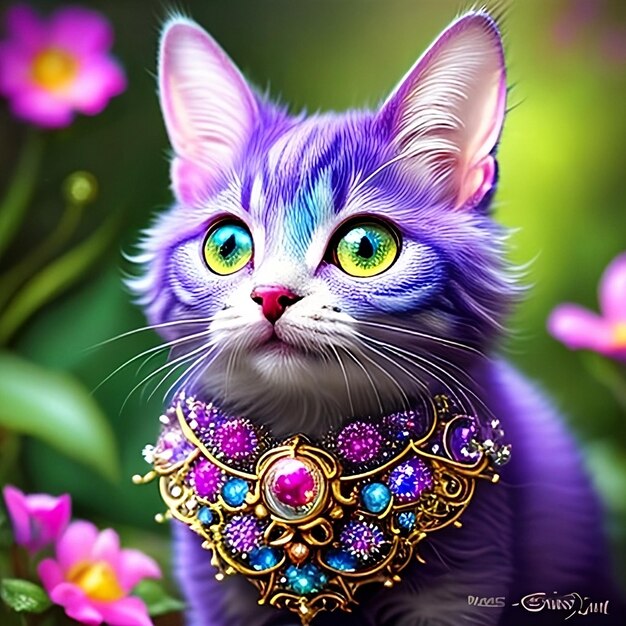 Cute Colorful Cat