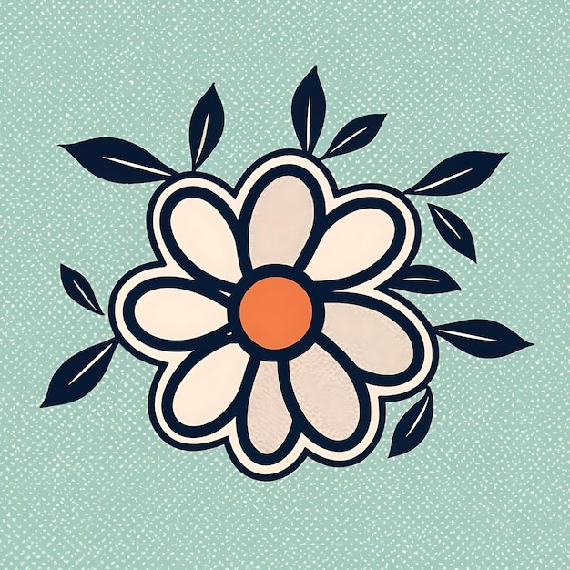 Cute Colorful Flower Vector Design