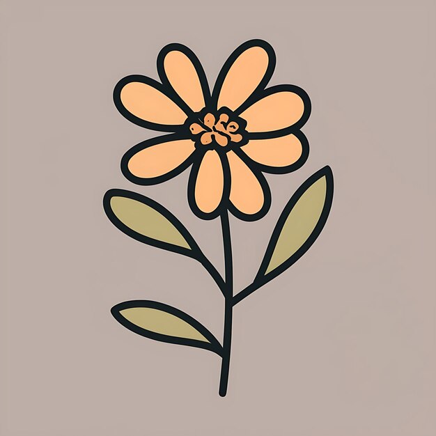 Cute Colorful Flower Vector Design