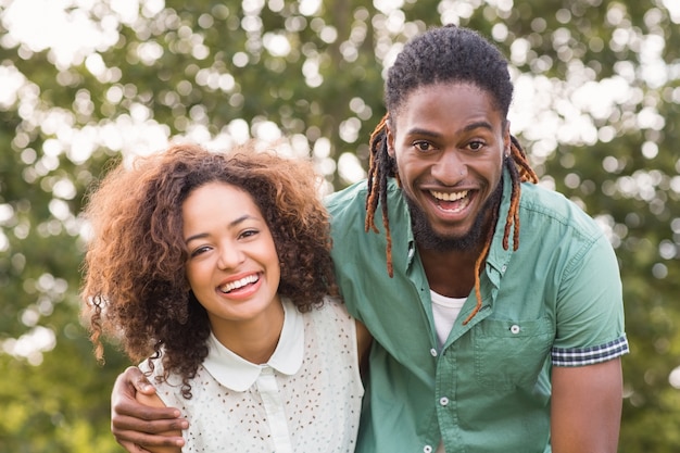 Cute couple in the park