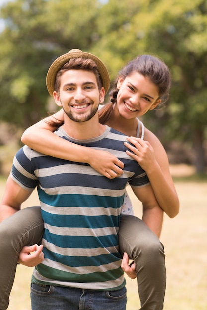 Cute couple in the park