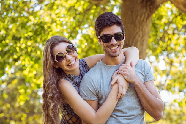 Cute couple in the park