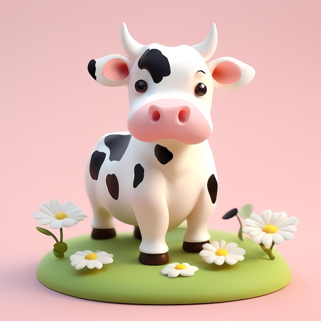 cute cow 3d cartoon