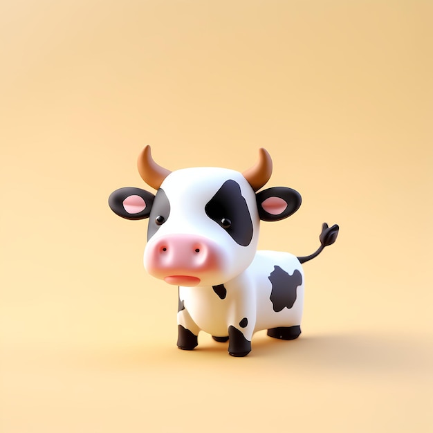 cute cow 3d cartoon