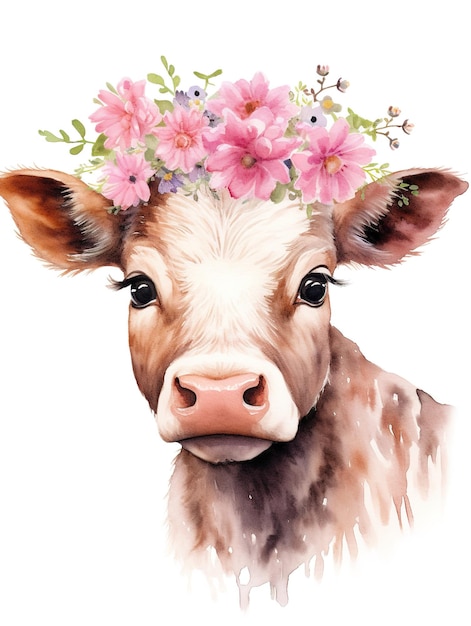 cute cow illustration