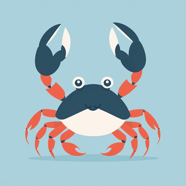 Photo cute crab illustration