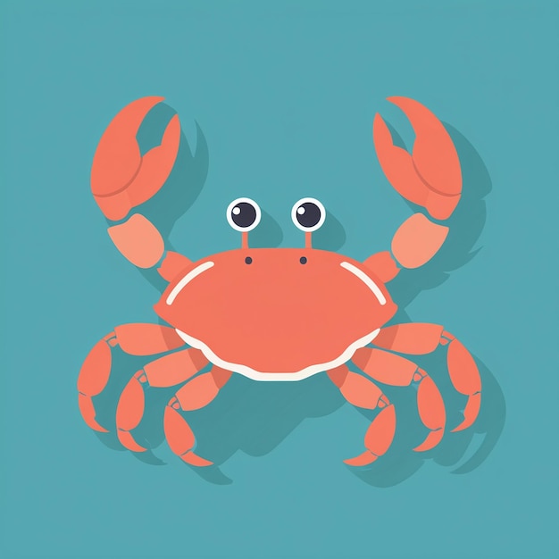 Photo cute crab illustration