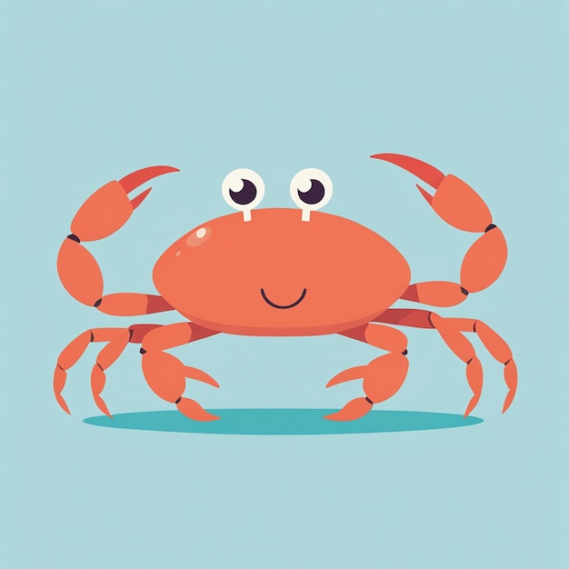 Photo cute crab illustration