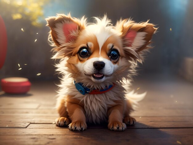 cute crazy dog 3d