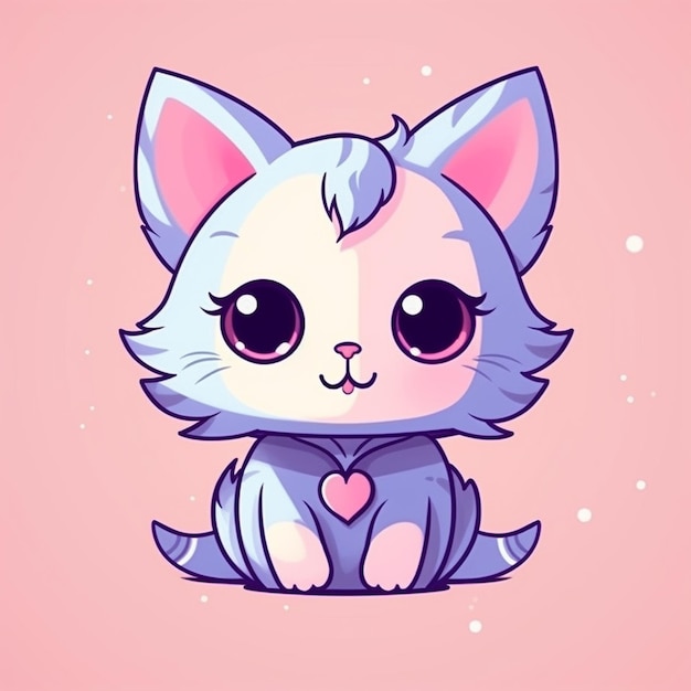 A cute but creepy cat mascot for a streamer