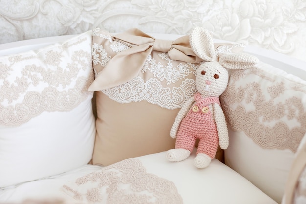 Cute crochet bunny with cushions