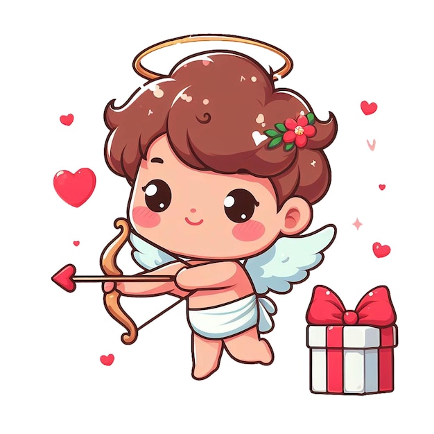 Foto cute cupid png sublimatie clipart generatieve ai