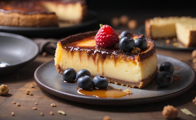 Cute delicious creamy baked cheesecake