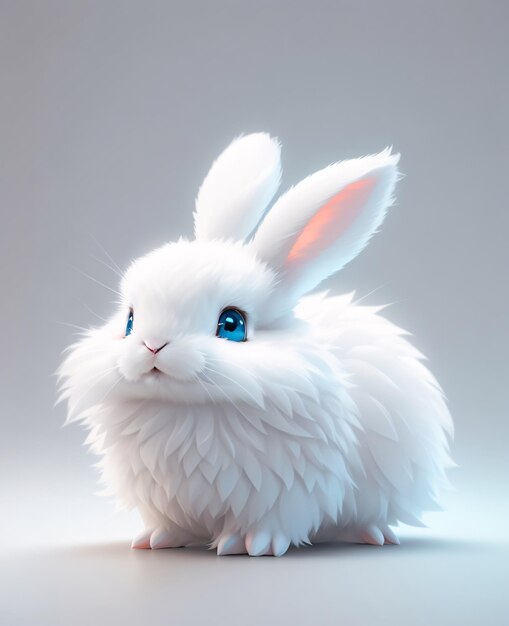Cute Docile Adorable White Rabbit