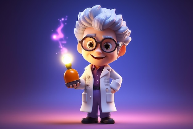Cute doctor 3d character