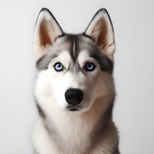 Cute dog breeds on white background