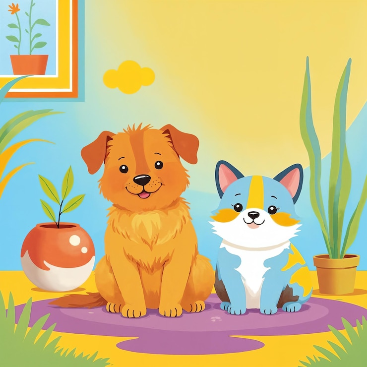 Фотография милые друзья из мультфильмов "собака и кошка"