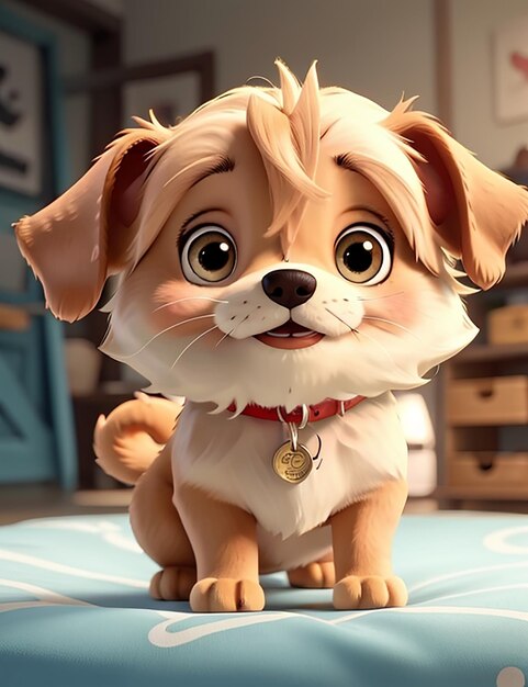 Photo cute dog character