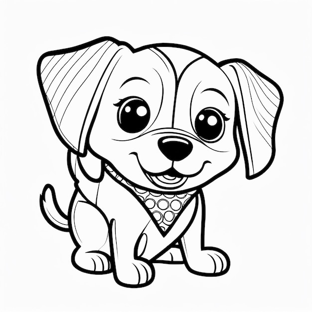 cute dog coloring page