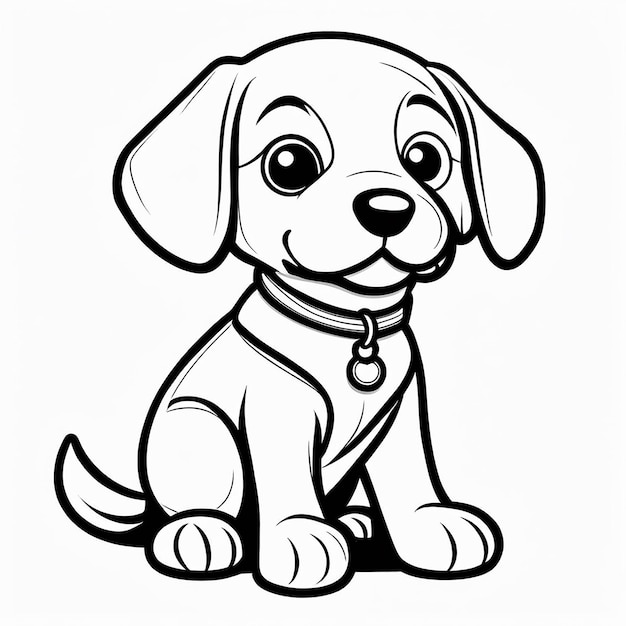 cute dog coloring page