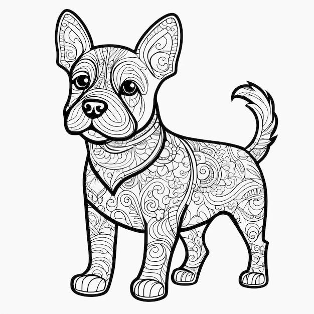 cute dog coloring page