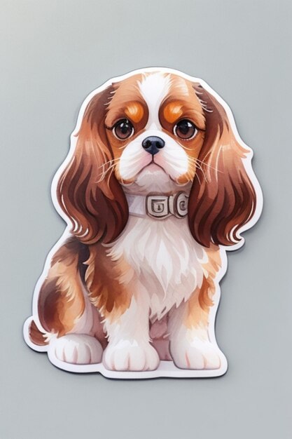 Cute Dog Illustration Generative AI