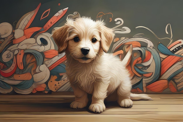 Cute Dog Illustration Pet Lover