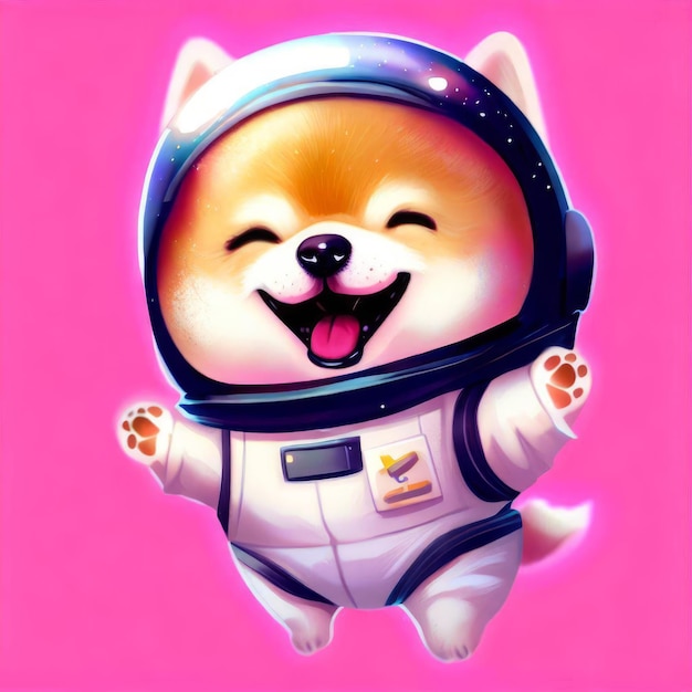 写真 宇宙のかわいい犬