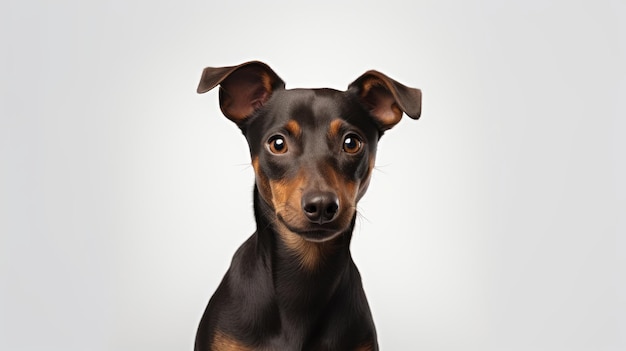 Cute dog portrait in a studio