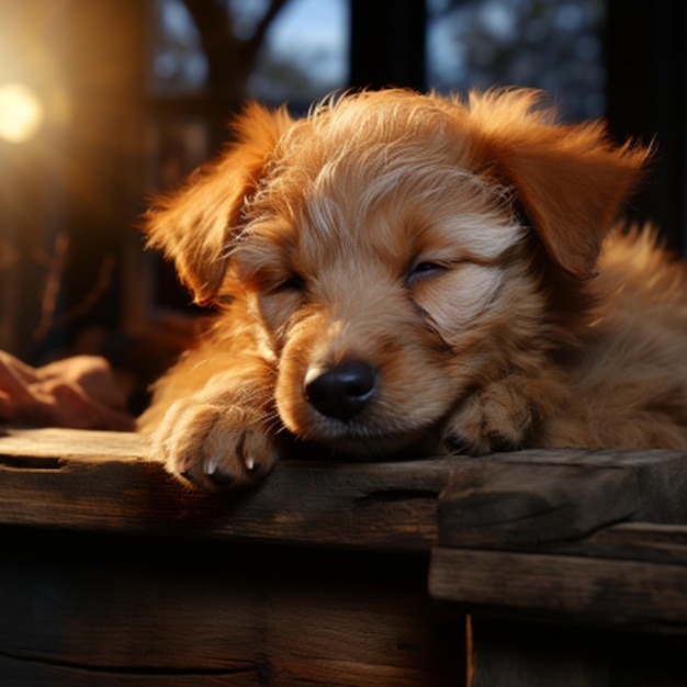 Cute dog sleeping
