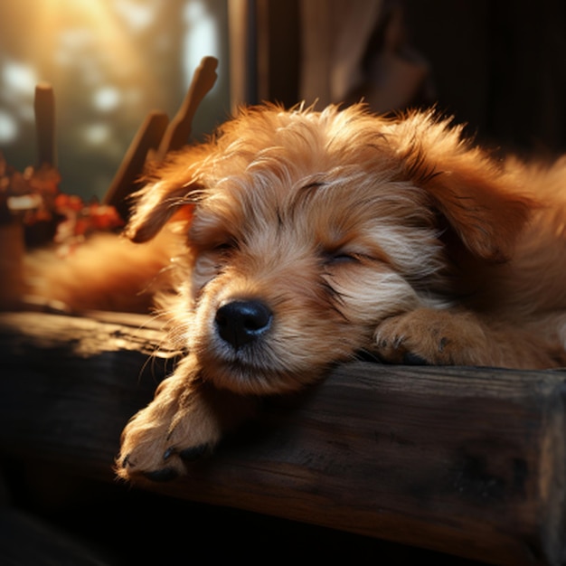 Cute dog sleeping