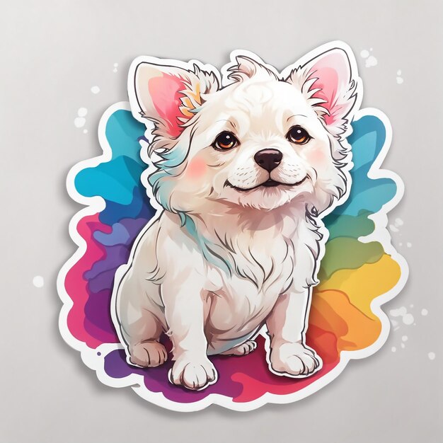 Cute dog sticker