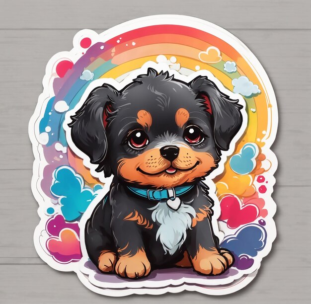 Cute dog sticker