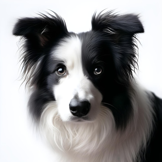 Cute dog on white background