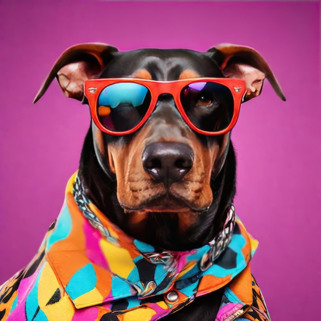 cute dog with sunglasses