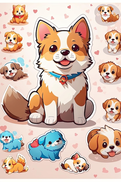 cute dogs sticker