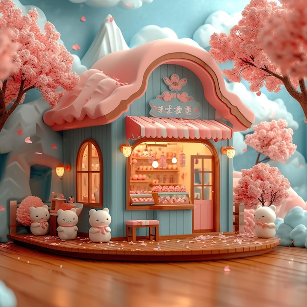 A Cute Doll Fairy Little Shop of Sweets エクストリーム・クローズアップ ジェネレーティブ・AI