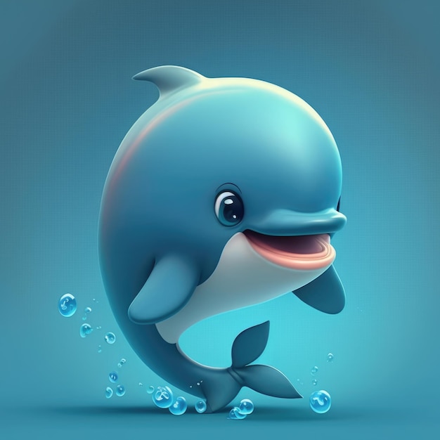 Cute dolphin character