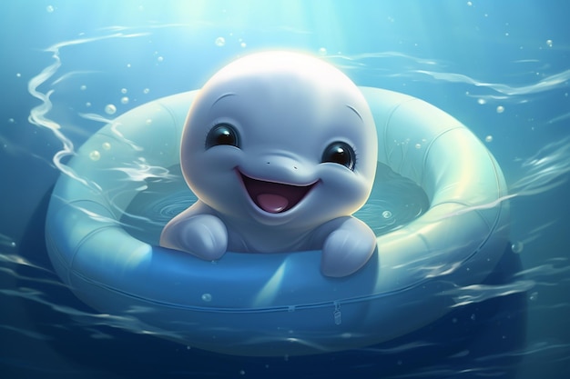 Cute dolphin character